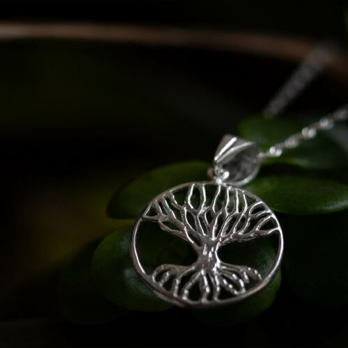 Mangrove life tree pendant made of 925 sterling Silver for beach and ocean lovers and marine conservation activists who wish to support wildlife conservation and community empowerment in costa rica